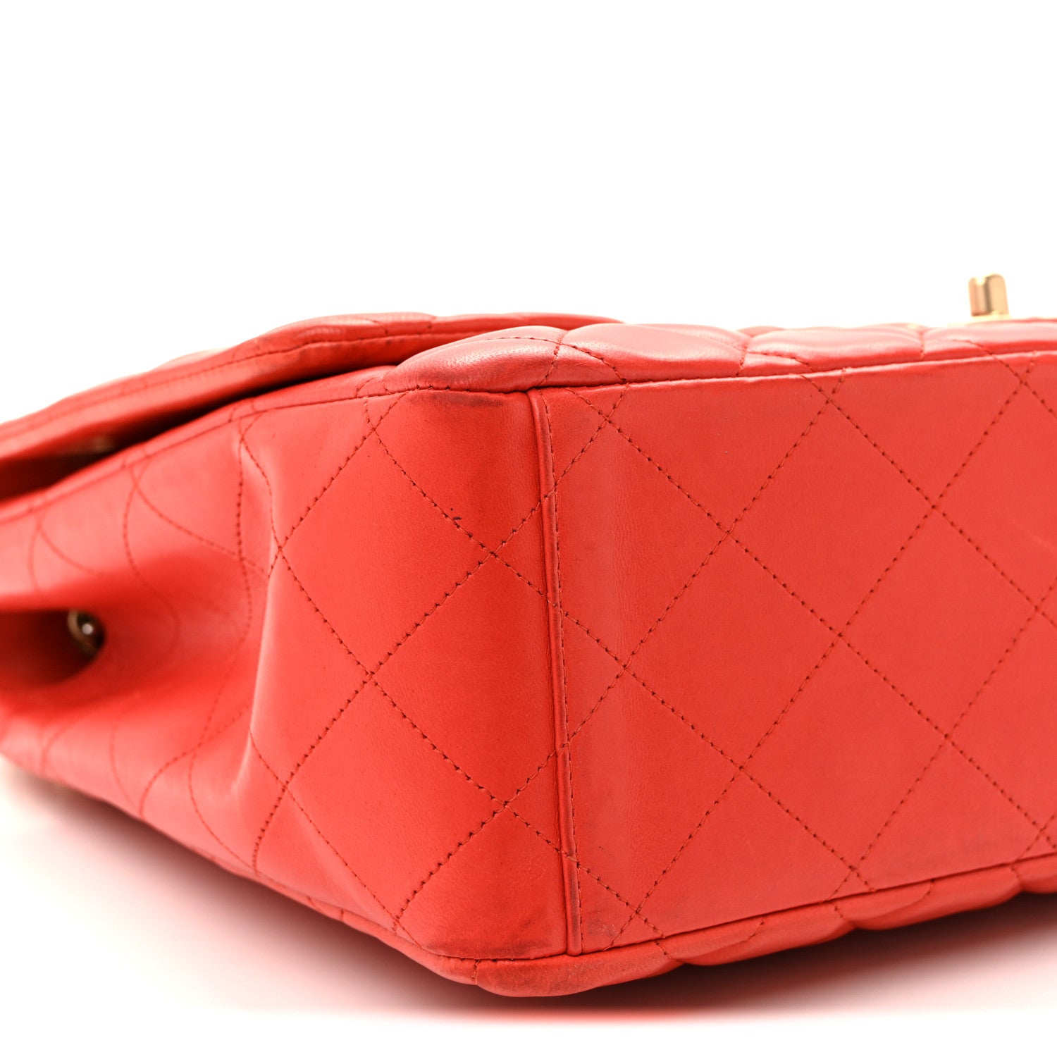 Chanel Lambskin Quilted Maxi Single Flap Red 9 of 15