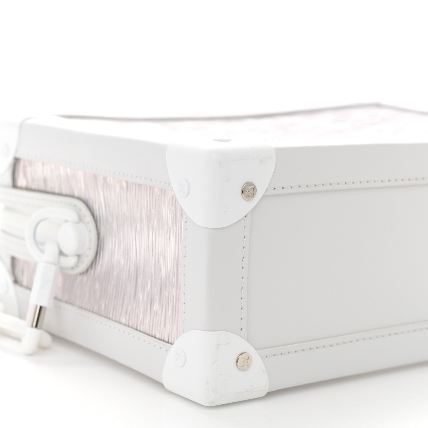 Louis Vuitton Calfskin PVC Epi Plage Soft Trunk Optic White 8 of 12