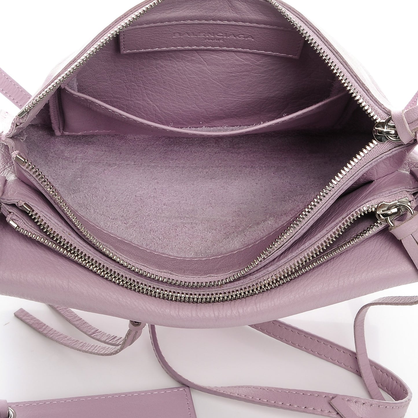 Calfskin Papier Mini Triple Crossbody Rose Orchid