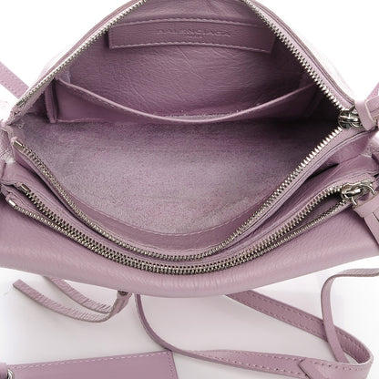 Balenciaga Calfskin Papier Mini Triple Crossbody Rose Orchid 7 of 9