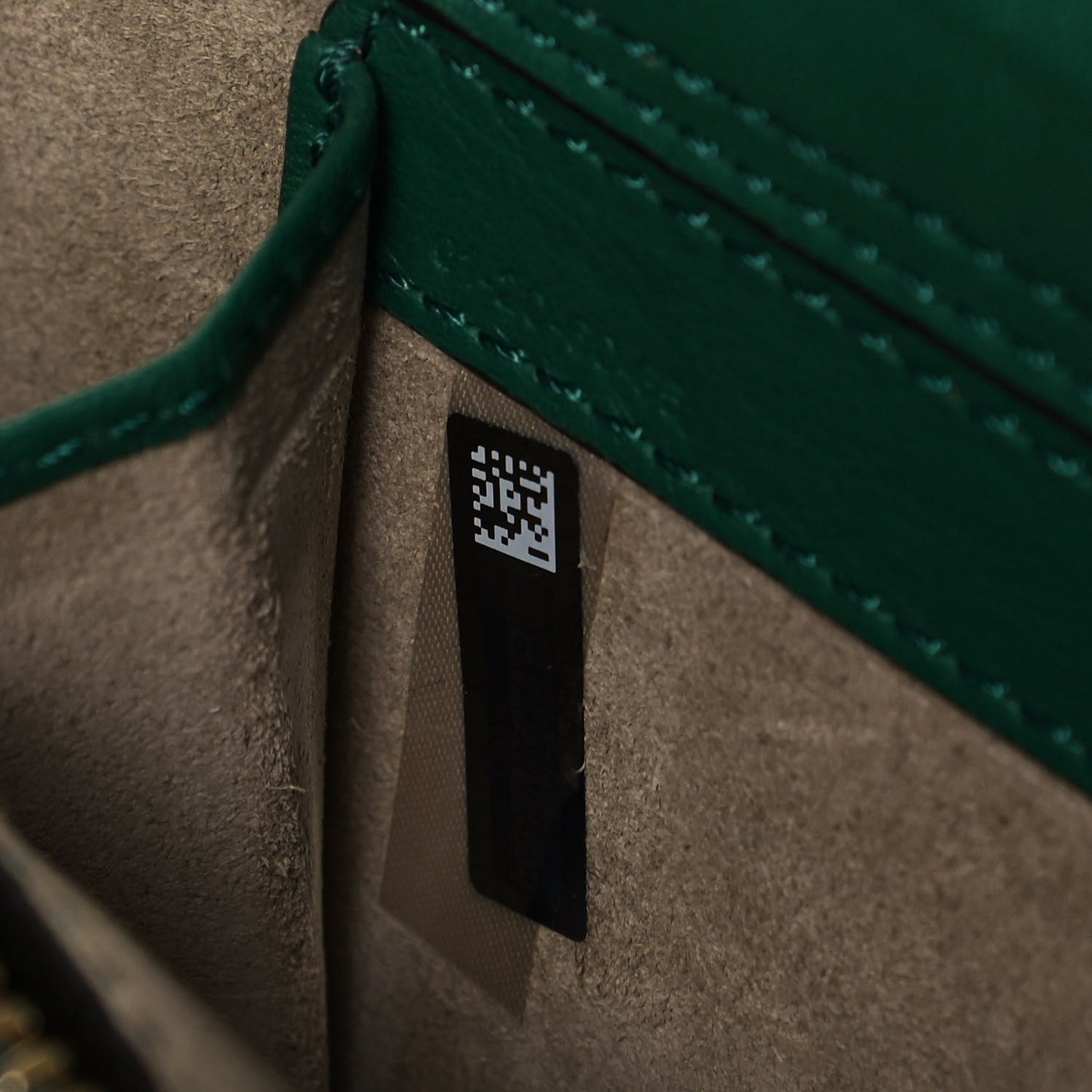 Calfskin Crocodile Embossed Mini C Vanity Bag Woodsy Green