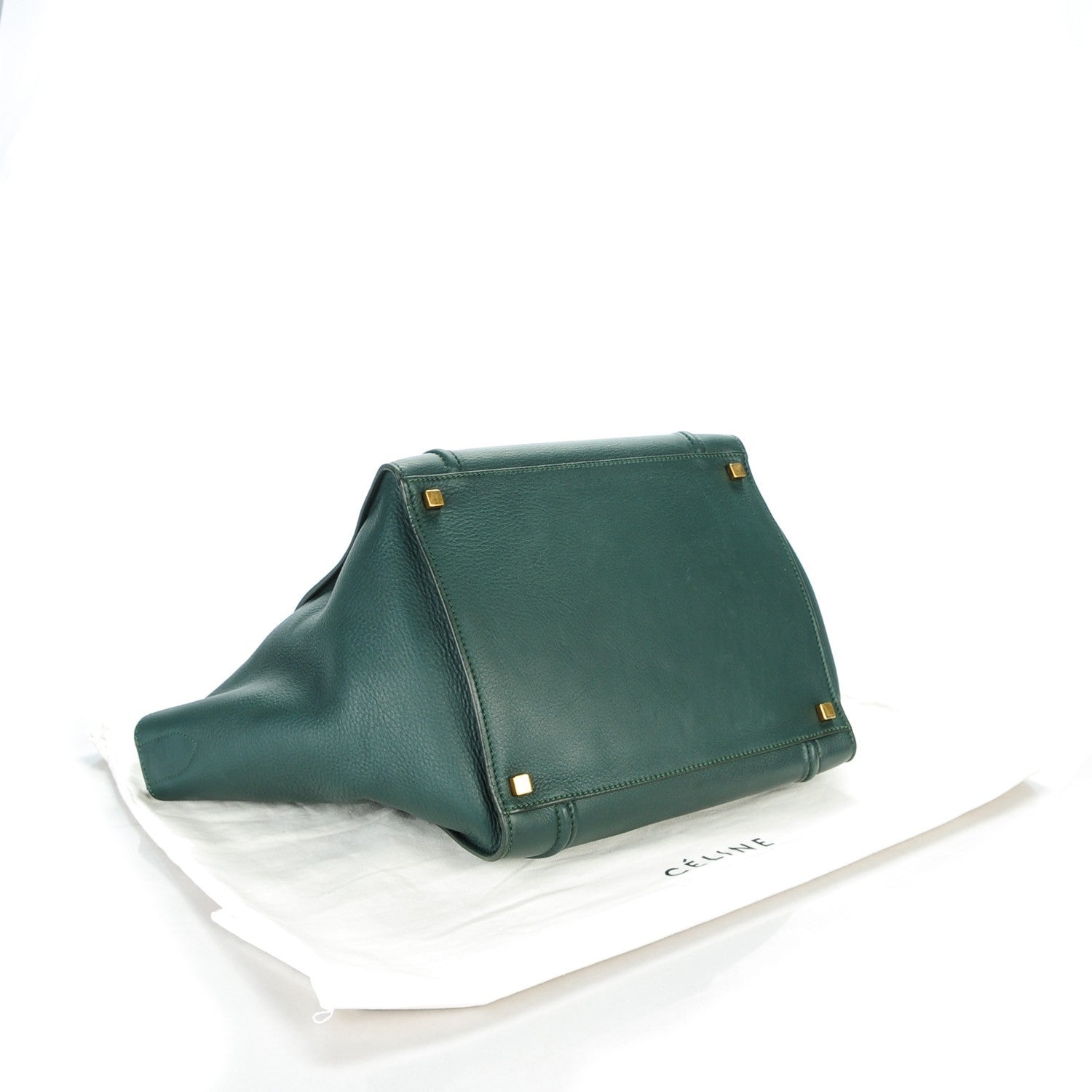 Celine Supple Calfskin Medium Phantom Luggage Bottle Green 4 of 9