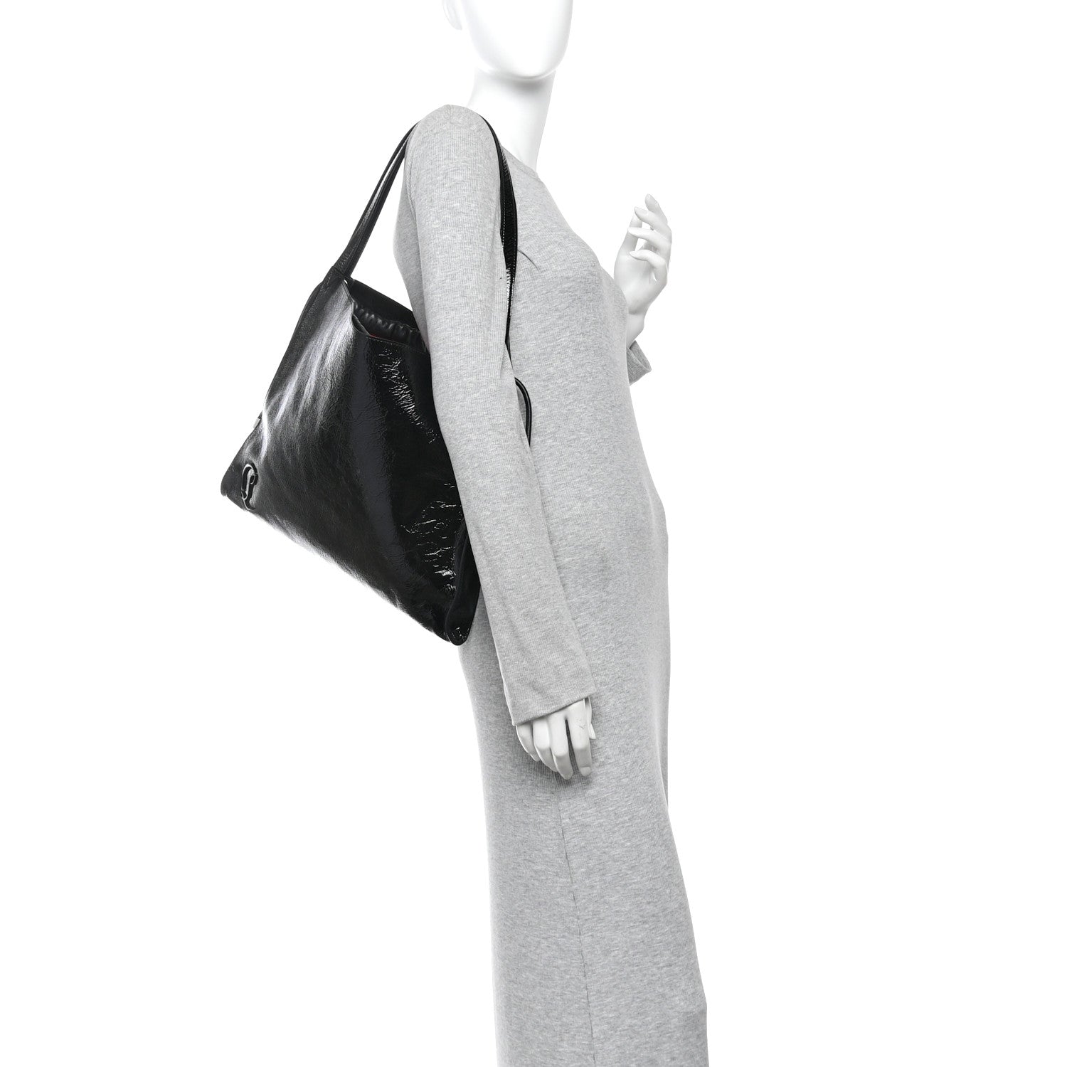 Christian Louboutin Patent Vogue Le 54 Tote Black 2 of 11