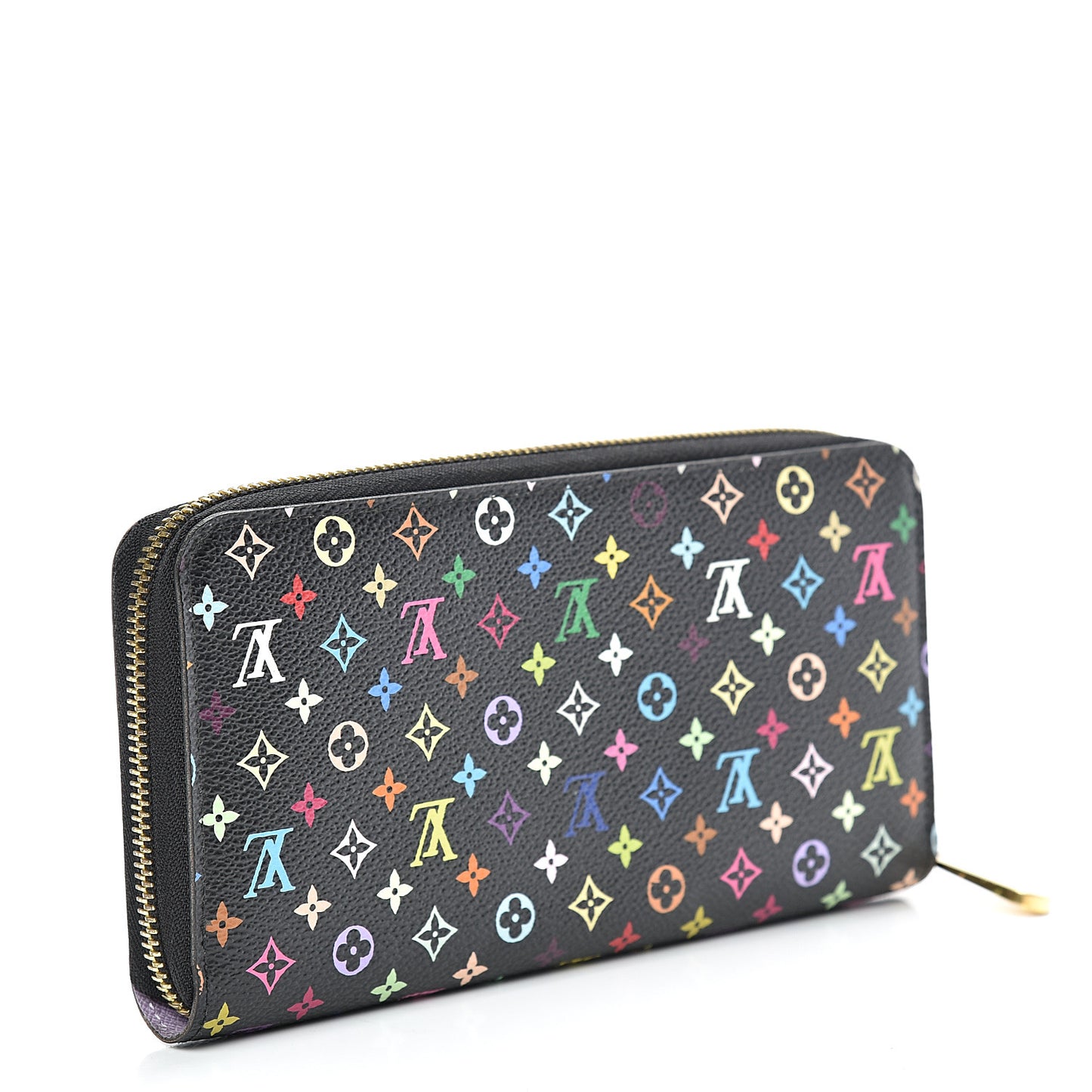 Monogram Multicolor Zippy Wallet Black Violet