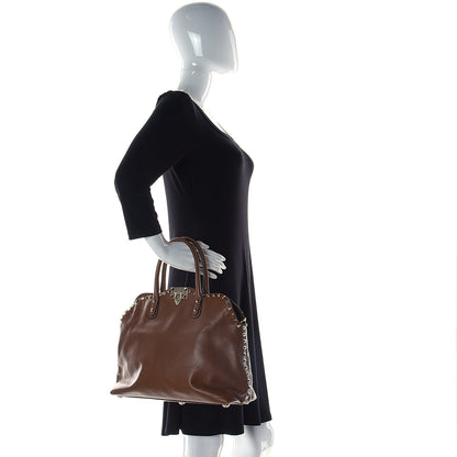 Valentino Garavani Vitello Rockstud Dome Satchel Deep Cuir 3 of 14