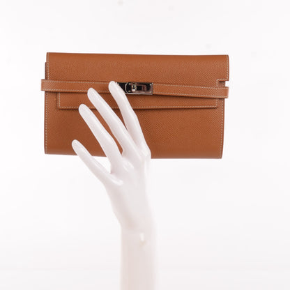 Hermes Epsom Kelly Longue Wallet Gold 2 of 16