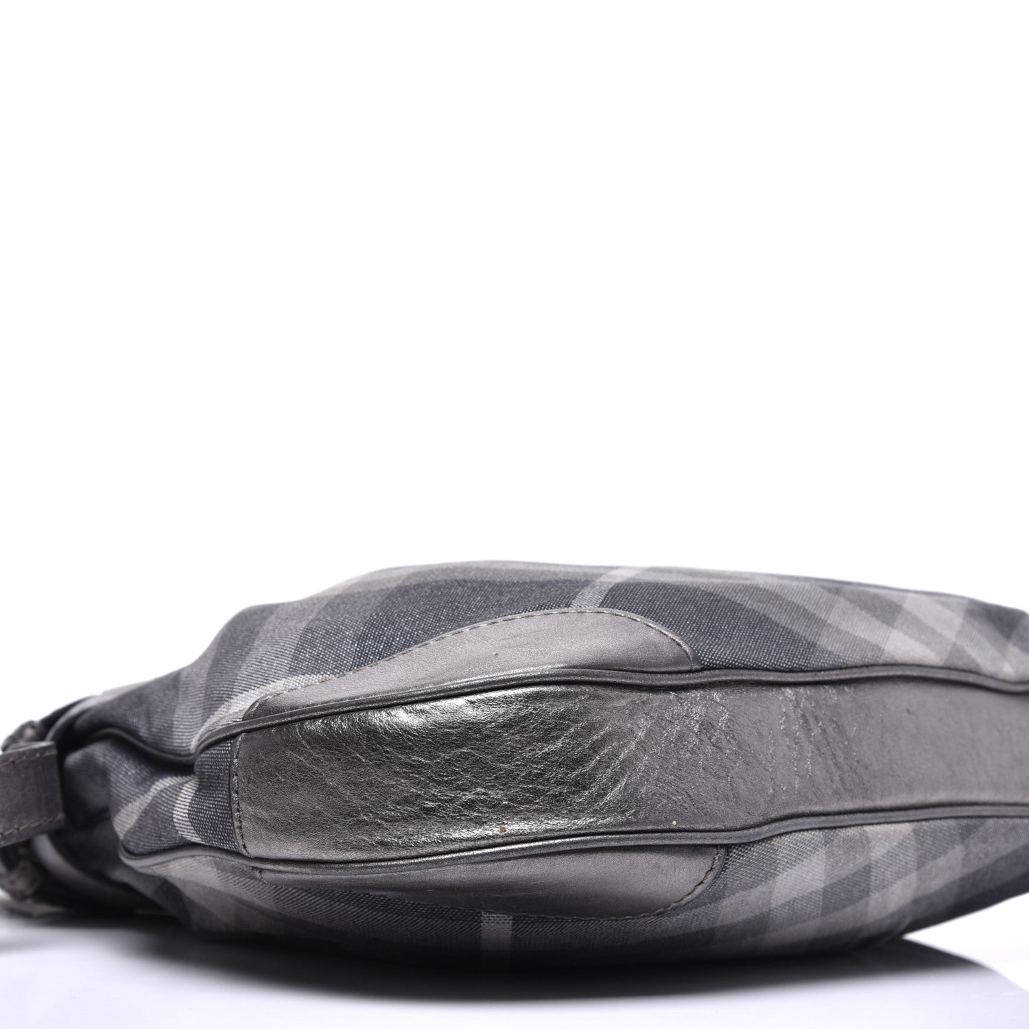 Burberry Shimmer Check Small Brooklyn Hobo Grey 7 of 10