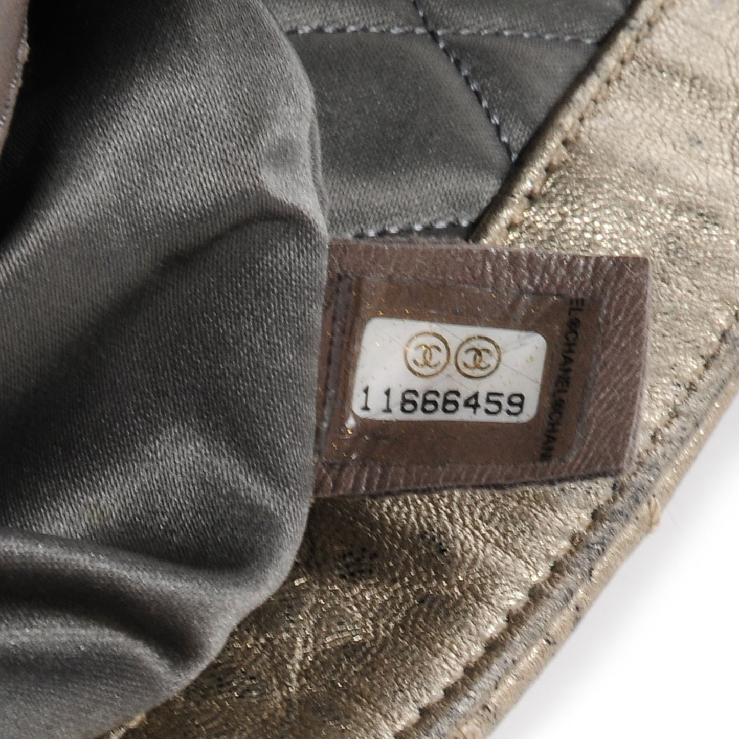 Distressed Lambskin Le Marais Ligne Flap Gold