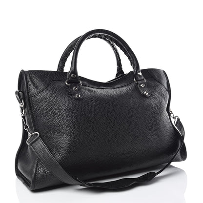 Balenciaga Vibrato Calfskin Classic Silver Hardware City Black 4 of 10