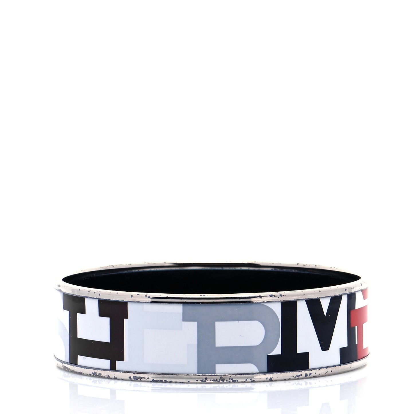 Enamel Wide Printed Capitales Bracelet 65