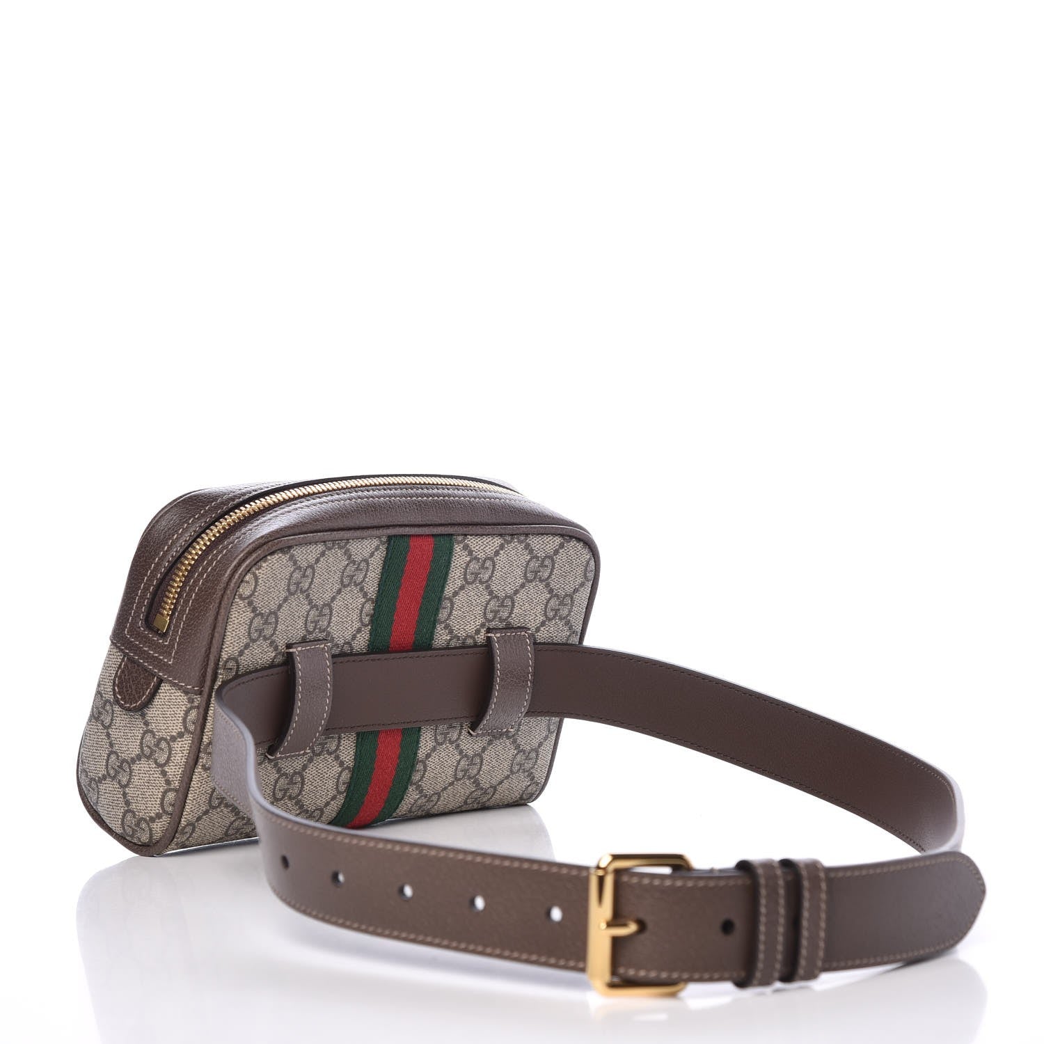 Gucci GG Supreme Monogram Web Small Ophidia Belt Bag 85 34 Dark Brown 3 of 7