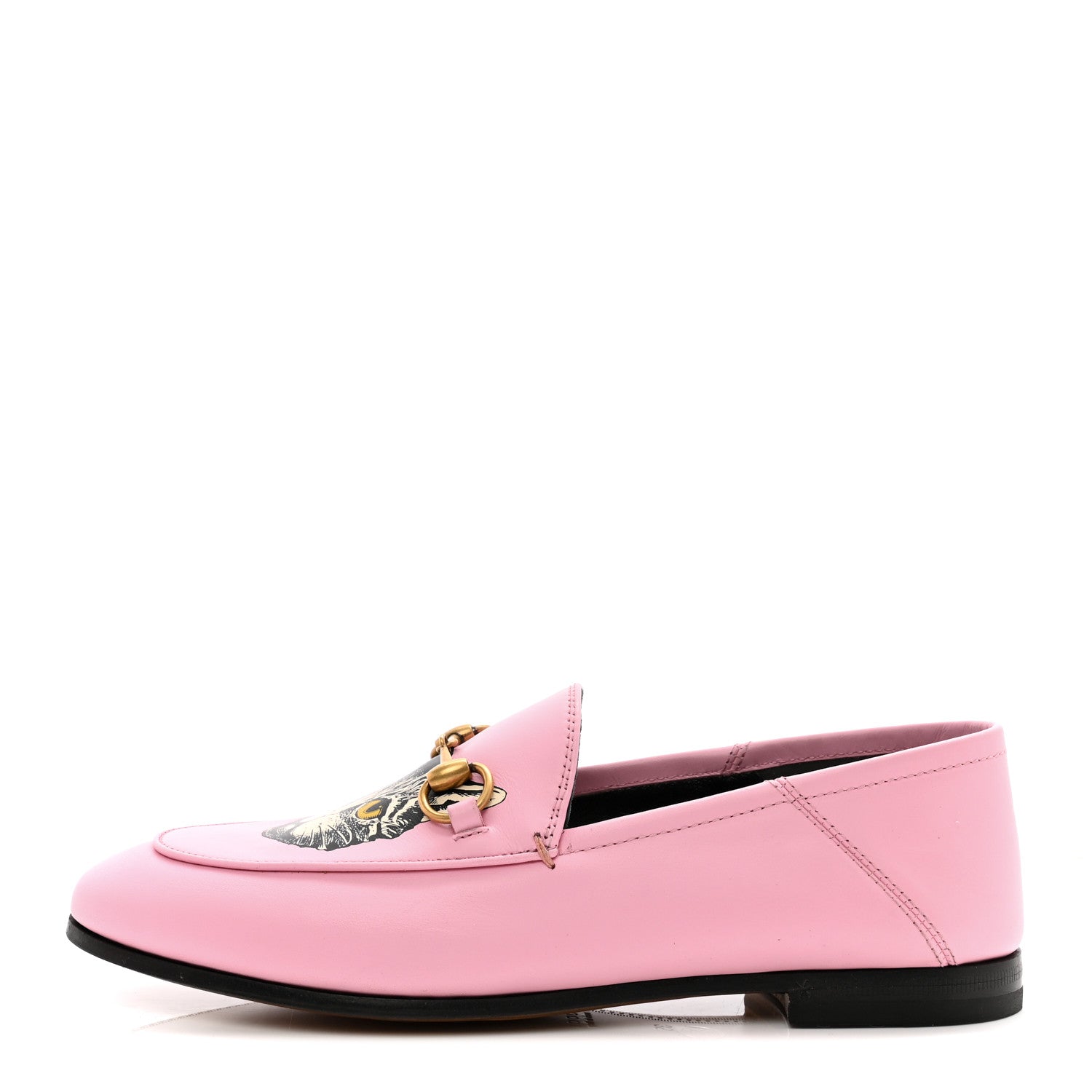 Gucci Lambskin Mystic Cat Womens Brixton Horsebit Loafers 35 Perfect Pink 1 of 11
