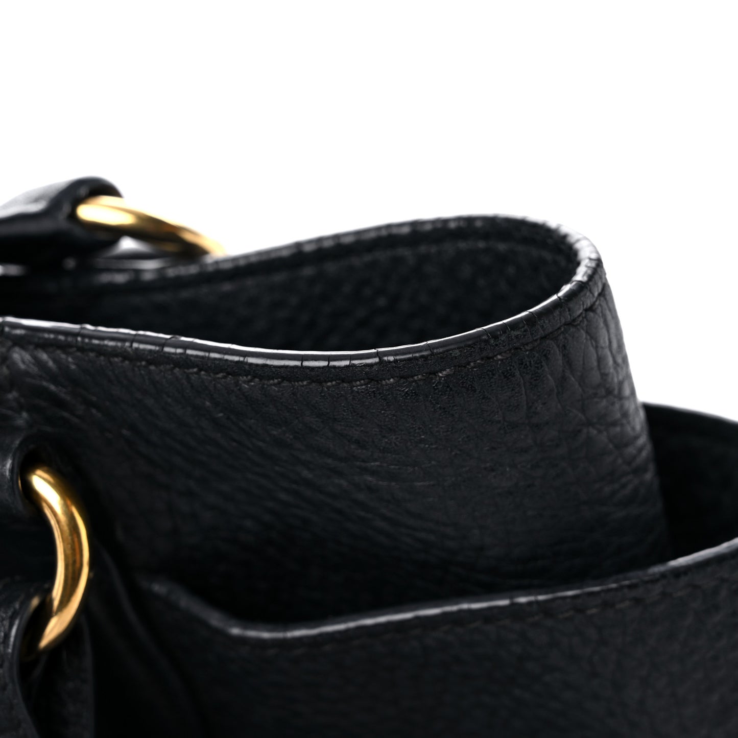Vitello Daino Side Pocket Tote Black