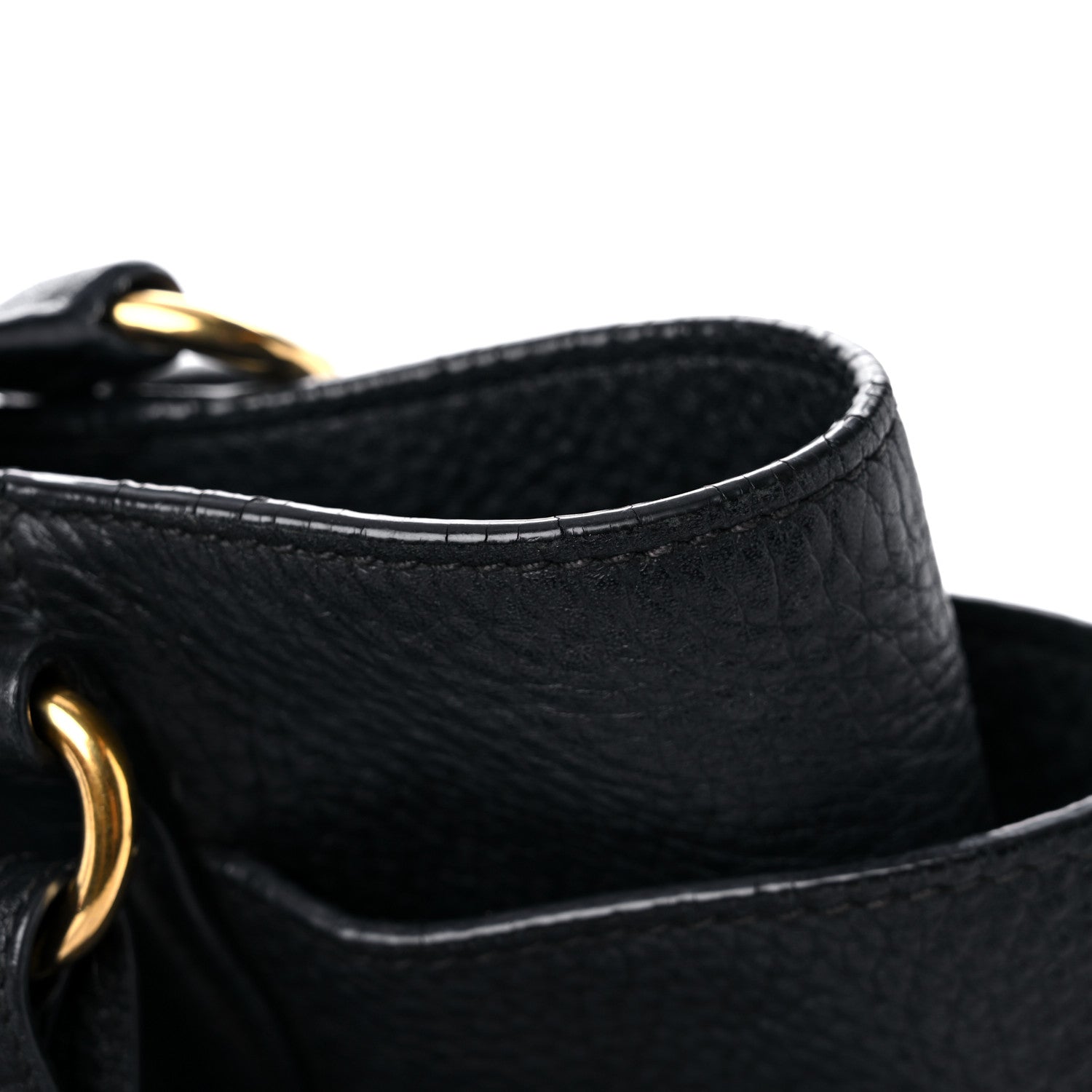 Prada Vitello Daino Side Pocket Tote Black 18 of 25