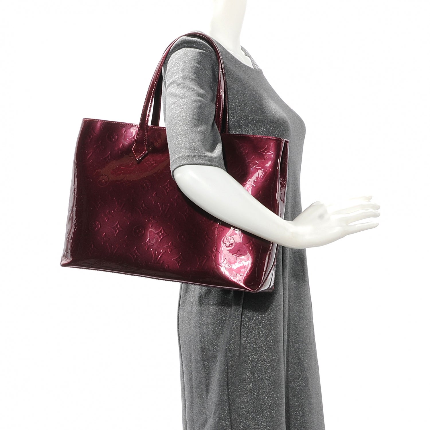 Louis Vuitton Vernis Wilshire MM Rouge Fauviste 2 of 8