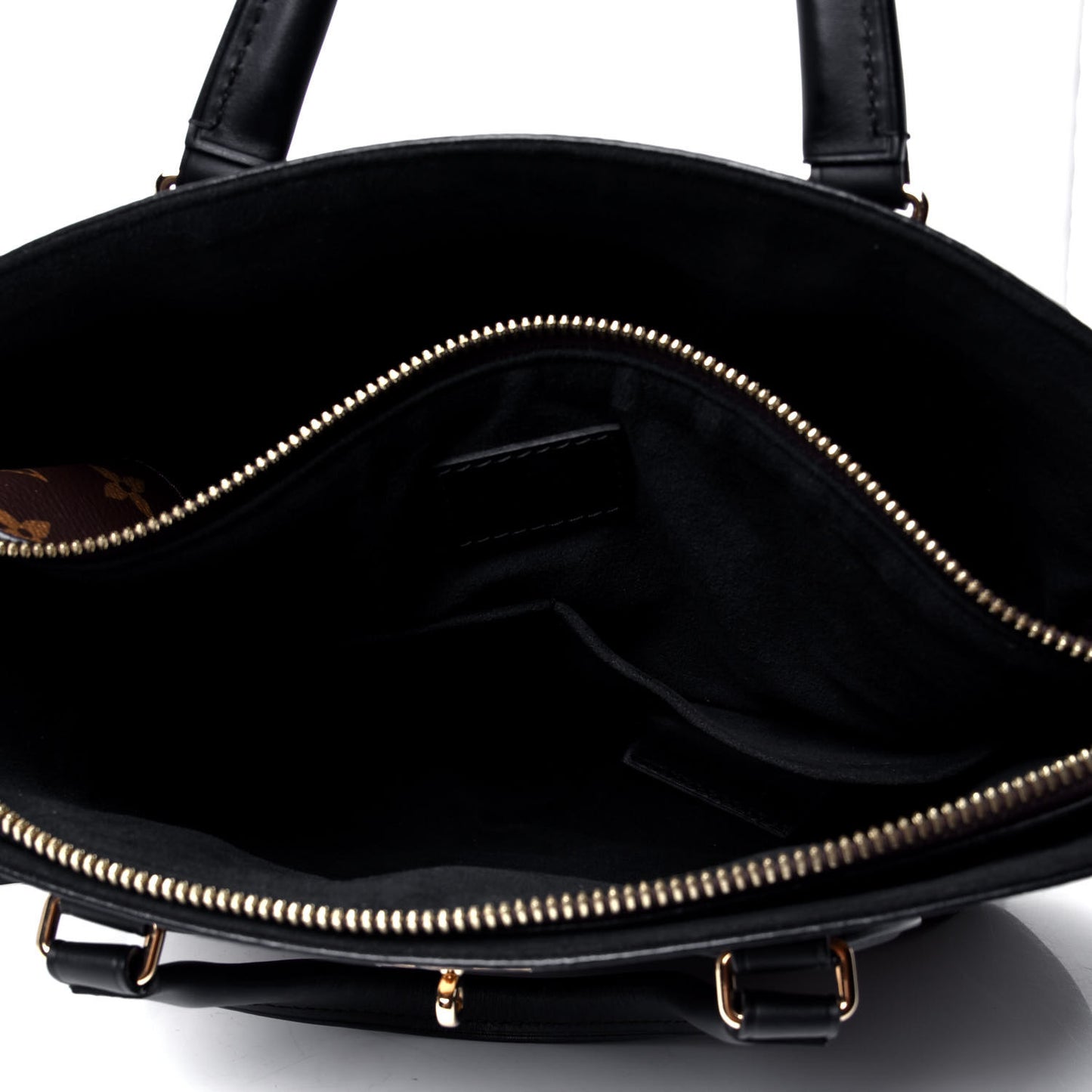 Monogram Flower Zipped Tote PM Black