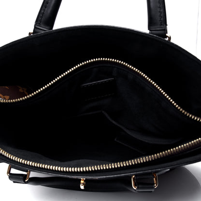 Louis Vuitton Monogram Flower Zipped Tote PM Black 5 of 5