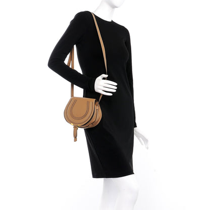 Chloe Calfskin Mini Marcie Round Crossbody Bag Nut 2 of 8