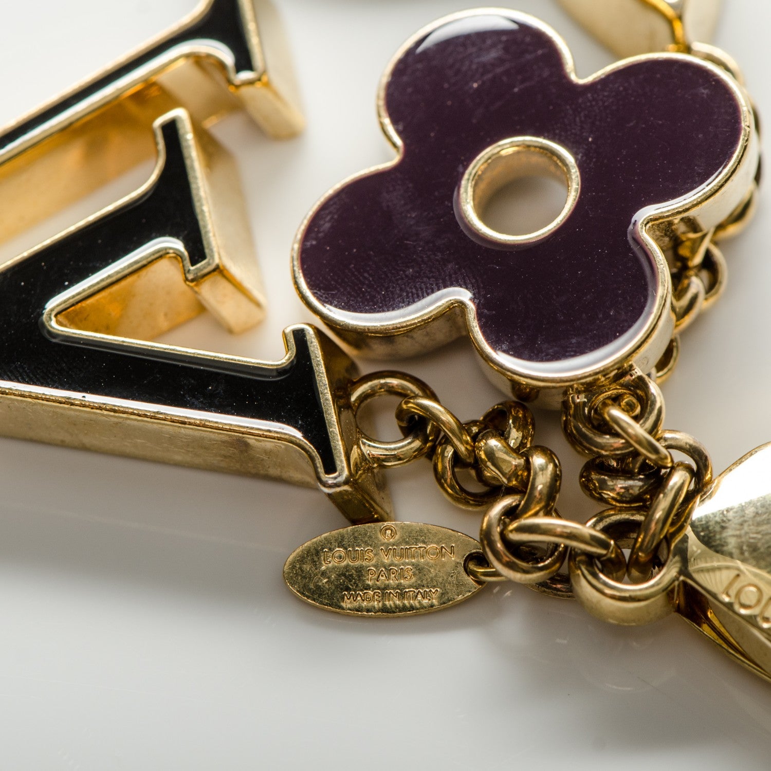 Louis Vuitton Fleur De Monogram Bag Charm Dore 4 of 5