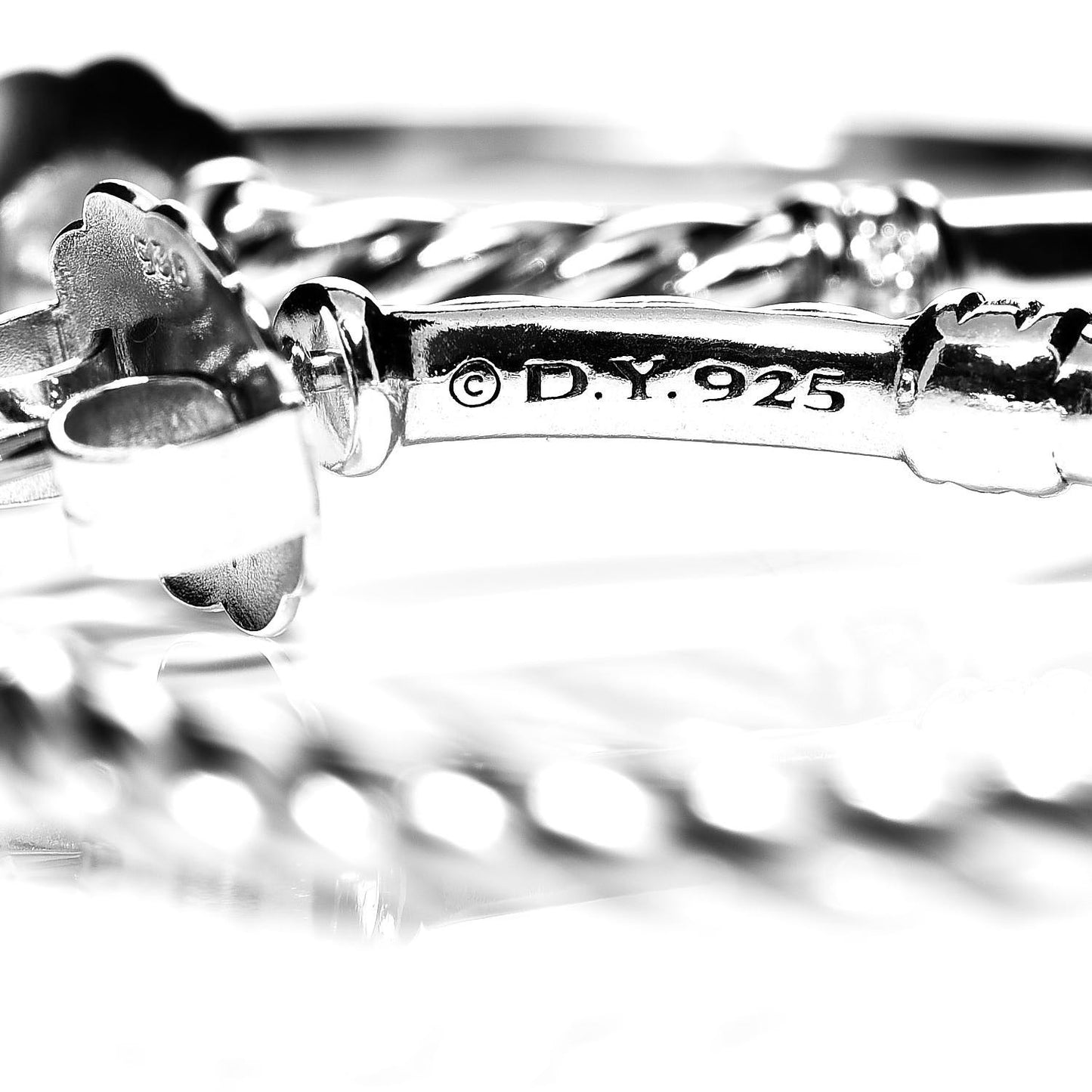 Sterling Silver Diamond Metro Hoop Earrings