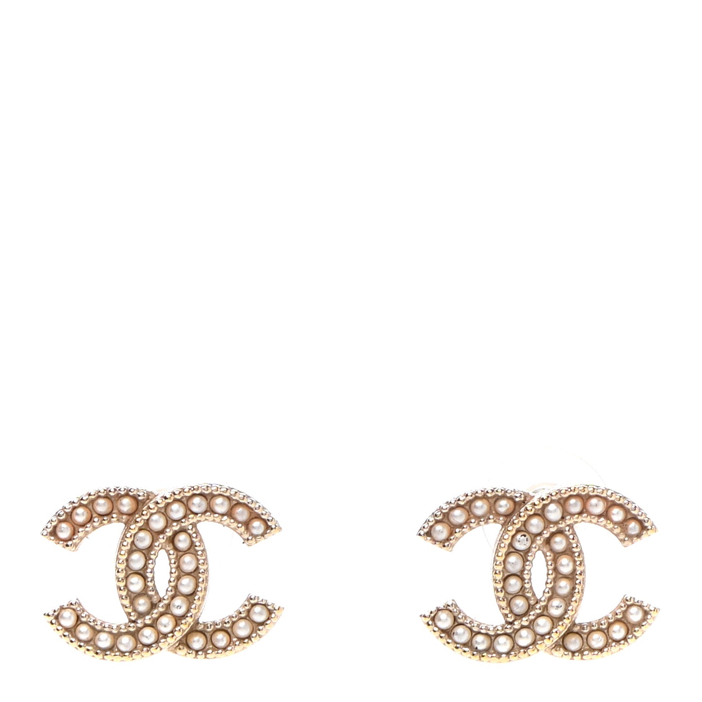 Pearl CC Earrings Gold