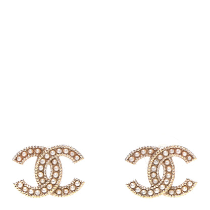 Chanel Pearl CC Earrings Gold 1 of 4