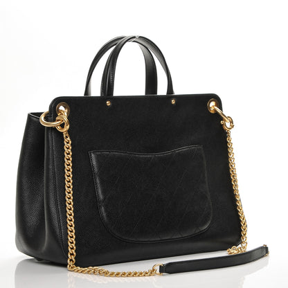 Chanel Grained Calfskin Large Shopping Tote Black 3 of 7