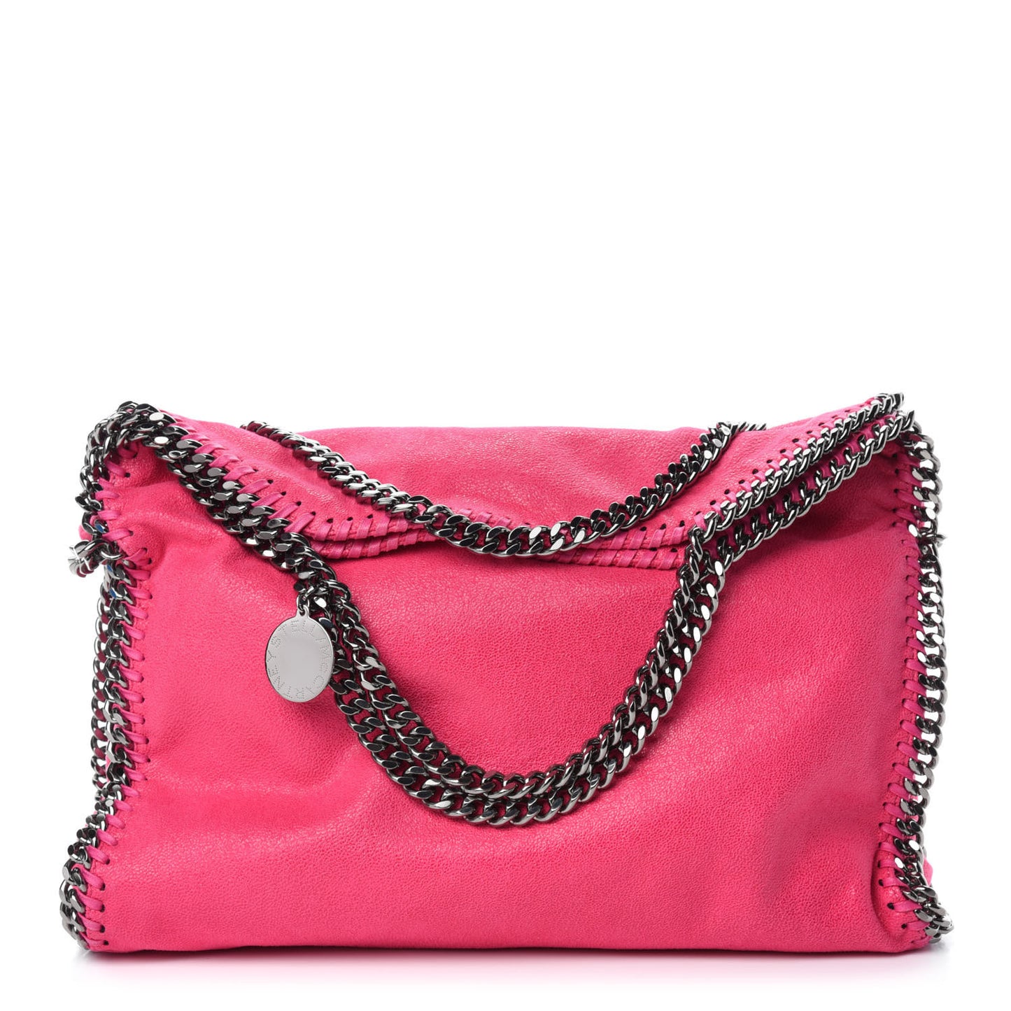Shaggy Deer Falabella Fold Over Tote Hot Pink