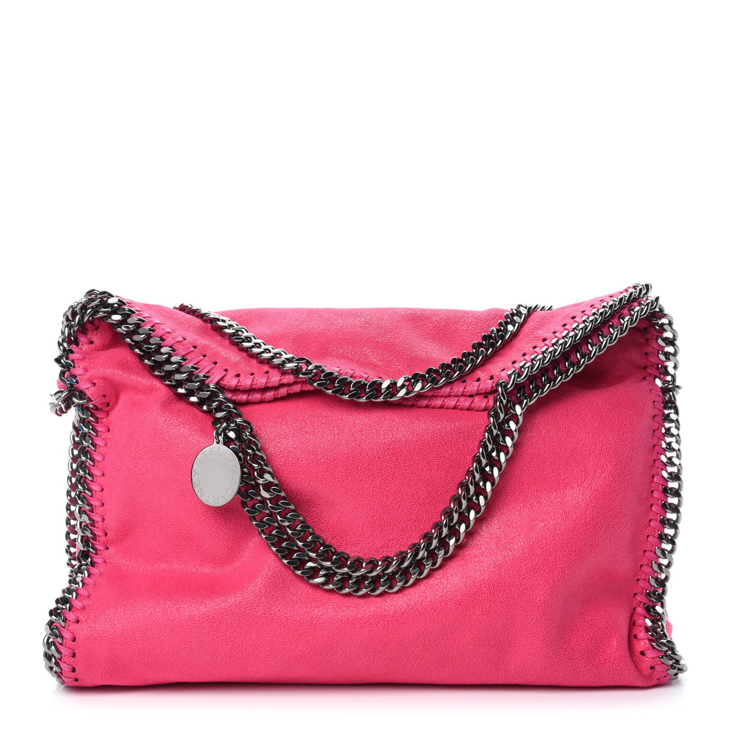 Stella McCartney Shaggy Deer Falabella Fold Over Tote Hot Pink 1 of 12