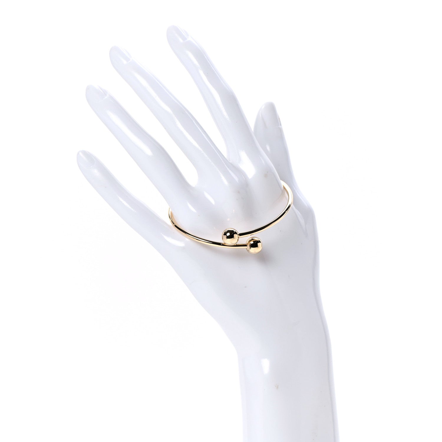 Tiffany 18K Yellow Gold 8mm HardWear Ball Bypass Bracelet 2 of 6