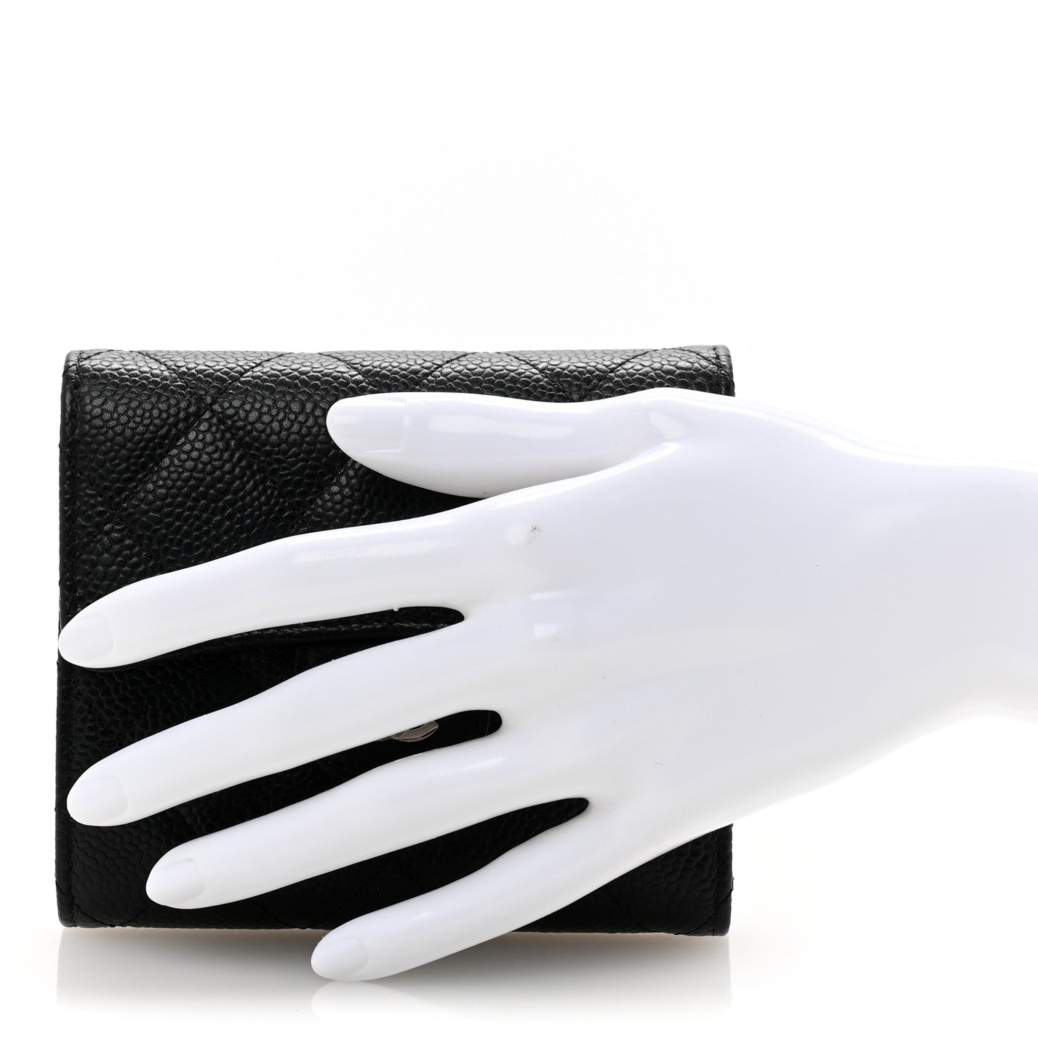 Chanel Caviar Quilted Compact Flap Wallet Black 2 of 11