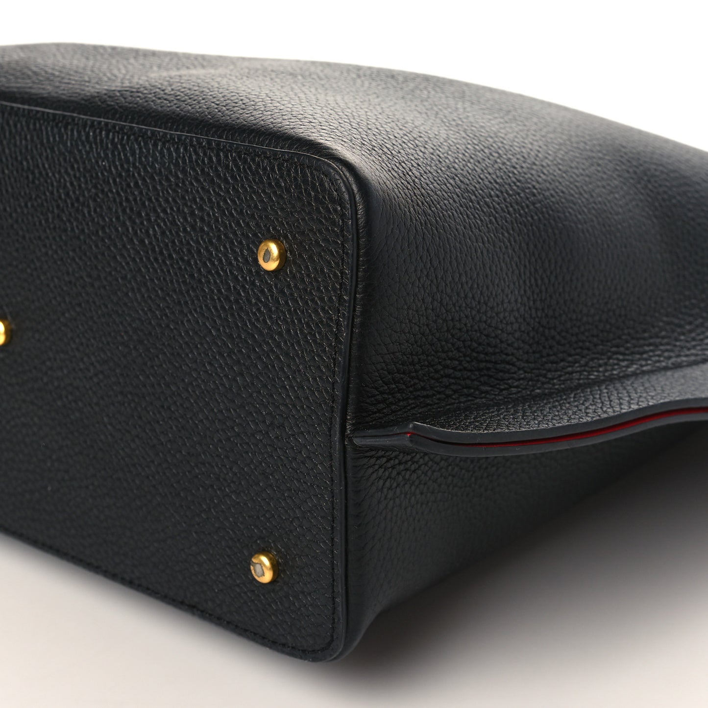 Grainy Calfskin Escape Hobo Bag Black
