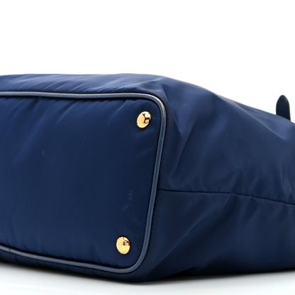 Prada Tessuto Nylon Saffiano Tote Baltico 10 of 10