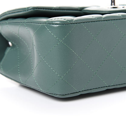 Chanel Lambskin Quilted Mini Rectangular Flap Green 8 of 11