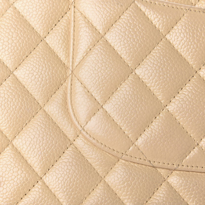 Chanel Caviar Quilted Medium Double Flap Beige Clair 14 of 17