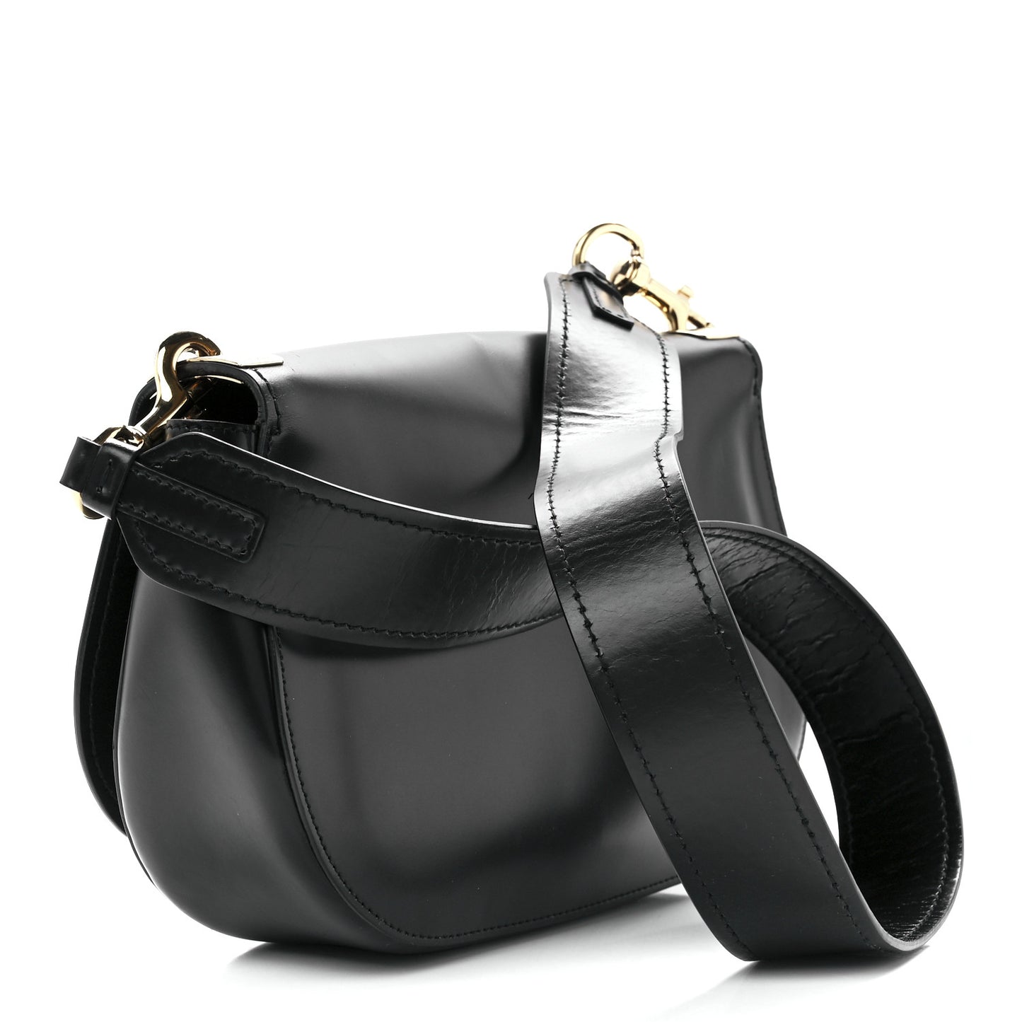 Smooth Calfskin Anna Shoulder Bag Black