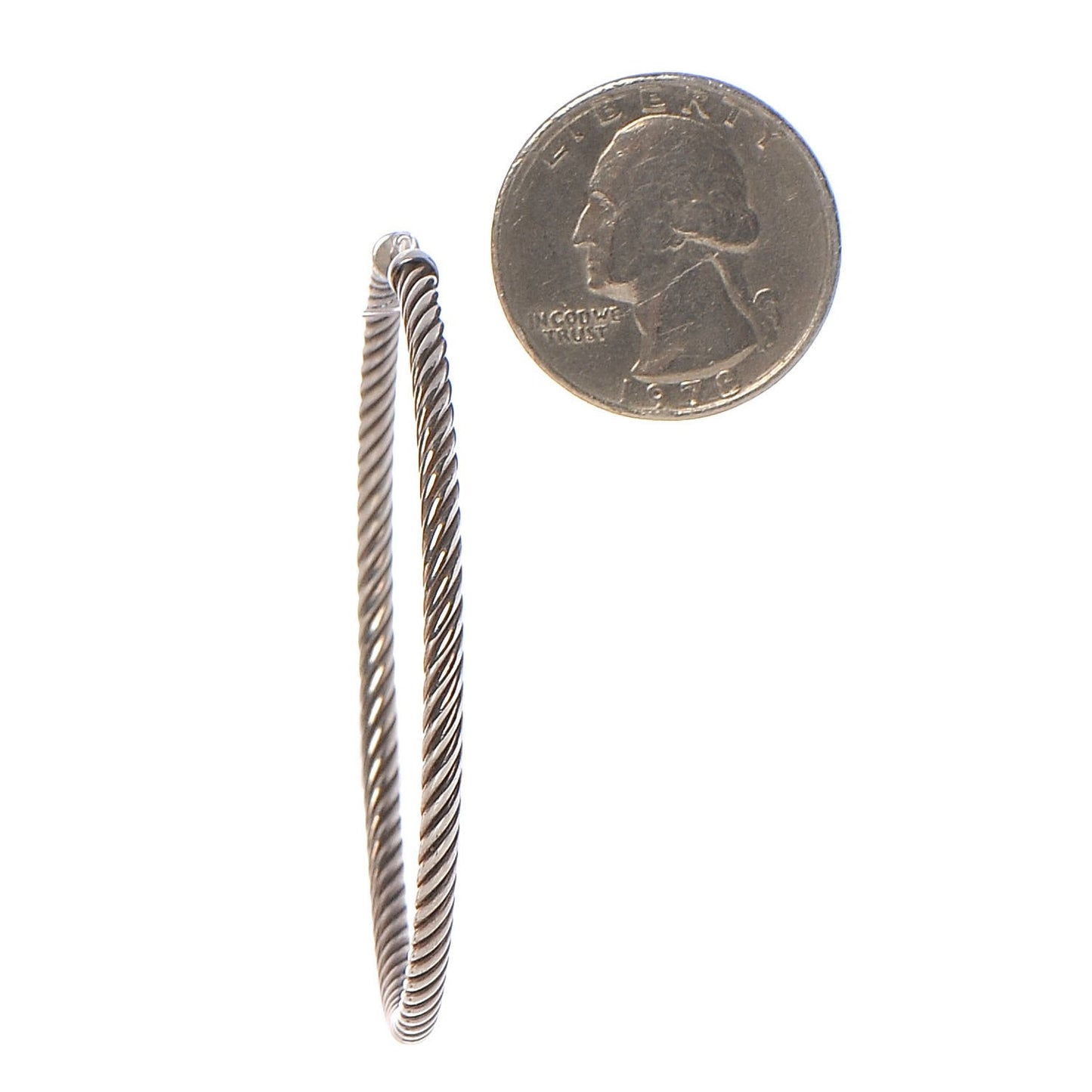 Sterling Silver 54mm Cable Classics Hoop Earrings