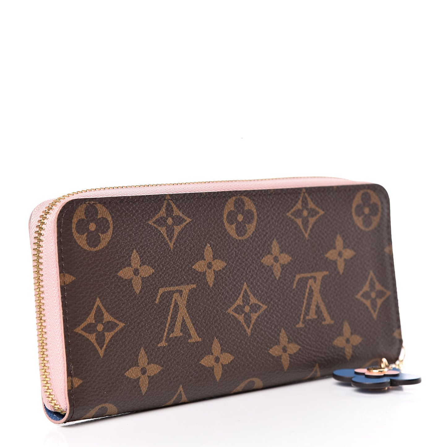 Monogram Blooming Flowers Clemence Wallet Rose Ballerine