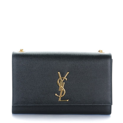 Saint Laurent Grain De Poudre Medium Classic Monogram Satchel Black 1 of 7