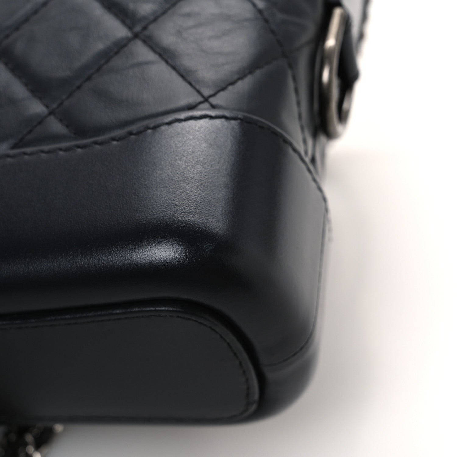 Chanel Aged Calfskin Quilted Small Gabrielle Hobo Dark Grey 12 of 12