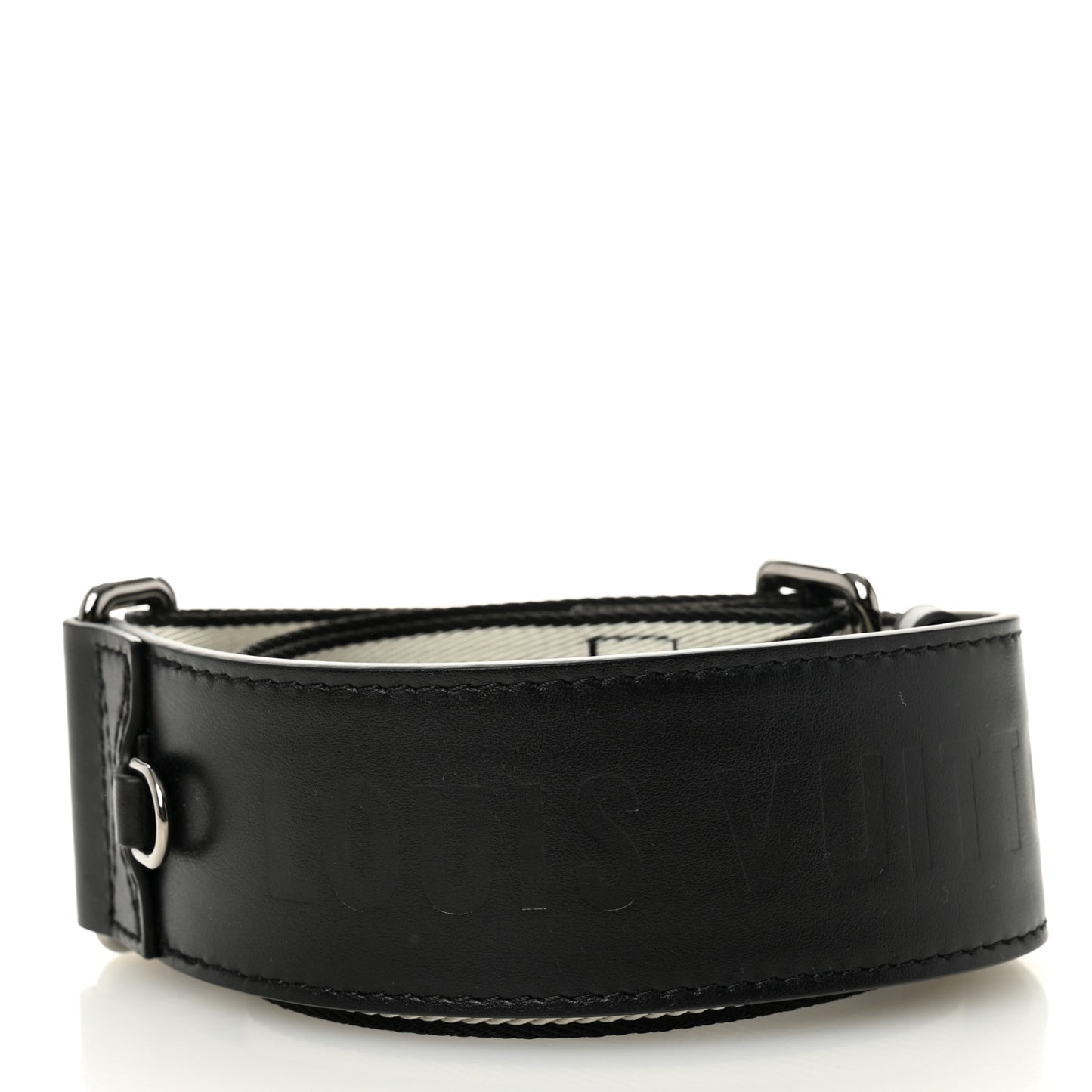 Nylon Jacquard Sporty Bandouliere Shoulder Strap Black