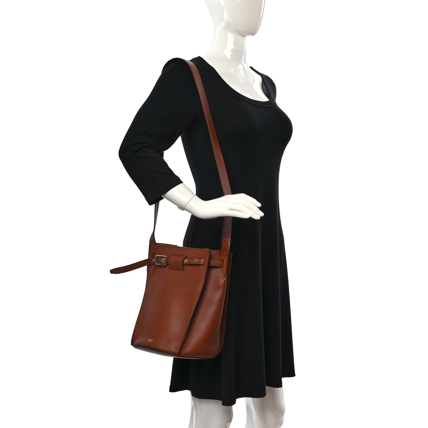 Celine Smooth Calfskin Long Strap Big Bucket Bag Tan 2 of 10