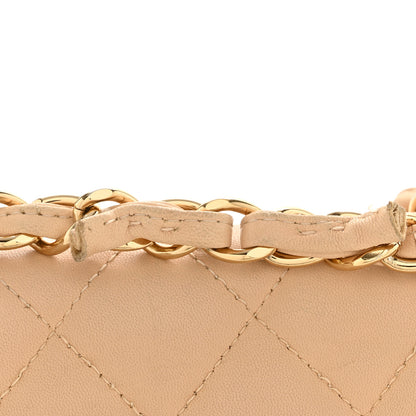 Chanel Lambskin Quilted Jumbo Single Flap Beige 12 of 14
