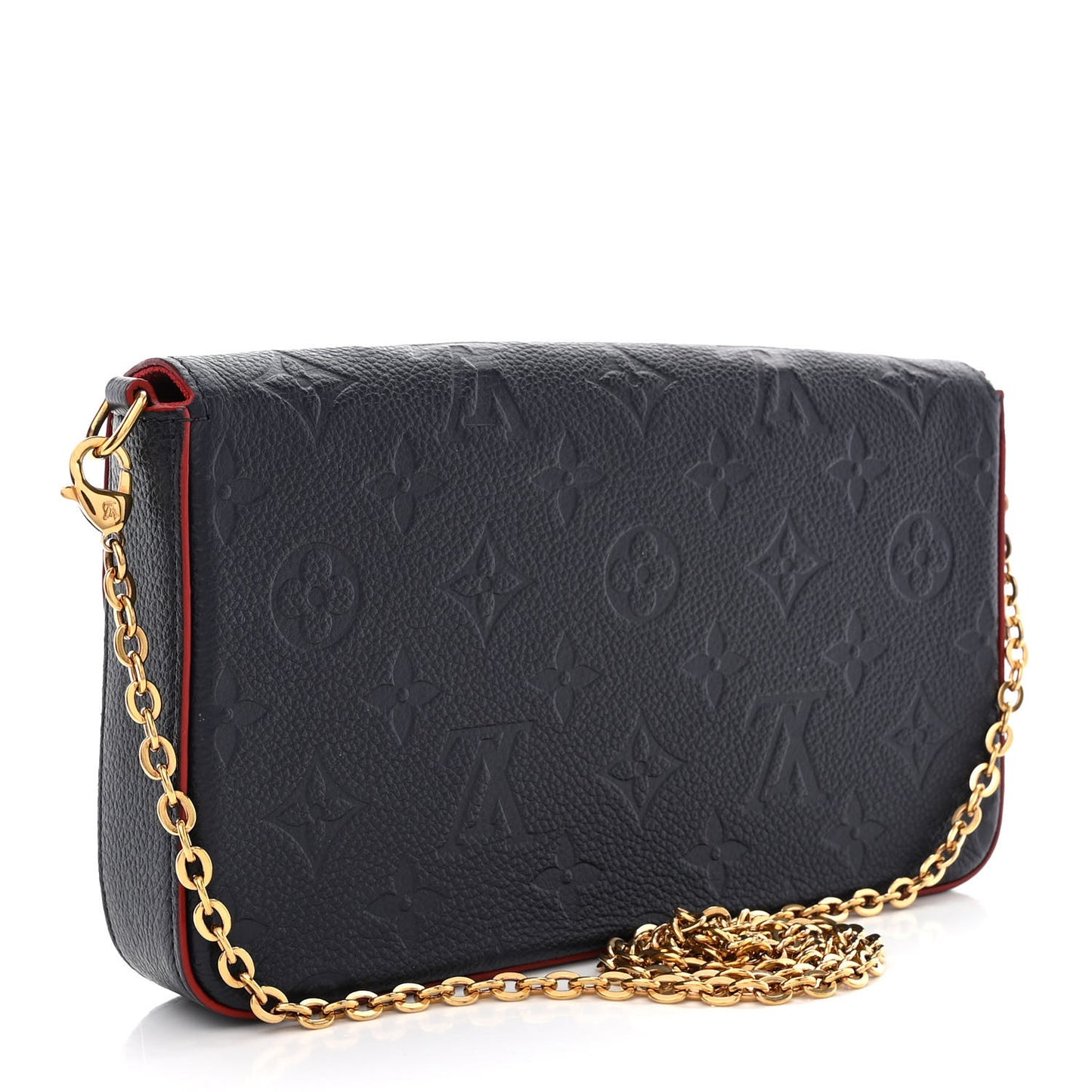 Empreinte Pochette Felicie Chain Wallet Marine Rouge