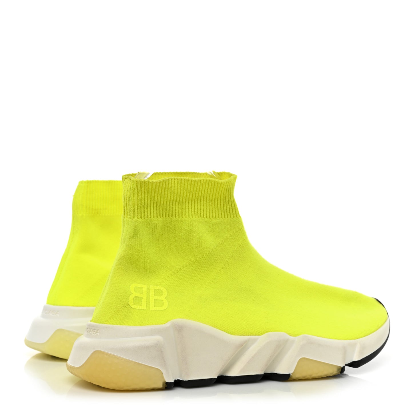 Nylon Knit Womens BB Speed Sneakers 36 Jaune Fluo