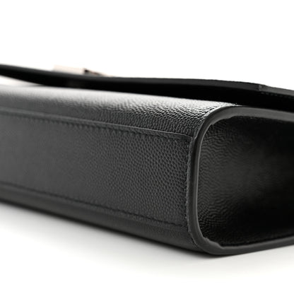 Saint Laurent Grain De Poudre Medium Classic Monogram Kate Satchel Black 9 of 10