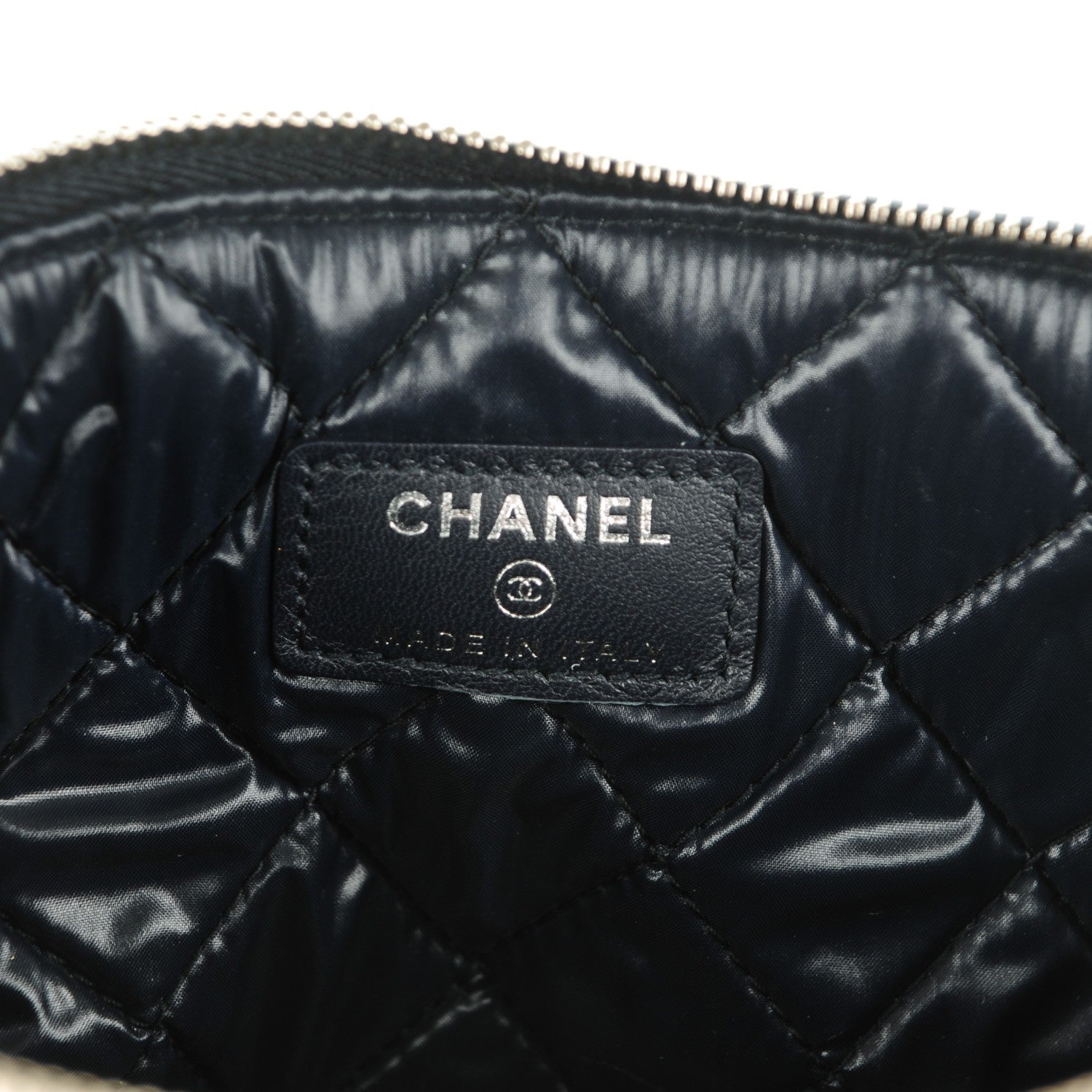 Chanel Denim Large Deauville Pouch Dark Blue 6 of 7