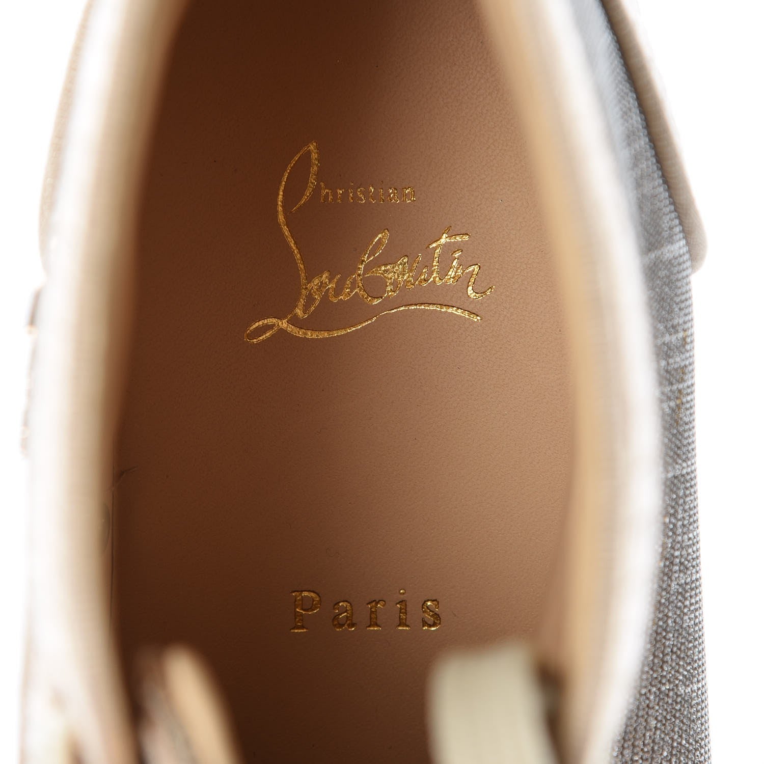 Christian Louboutin Lame Lou Spikes Flat Sneakers 40 gold 6 of 9