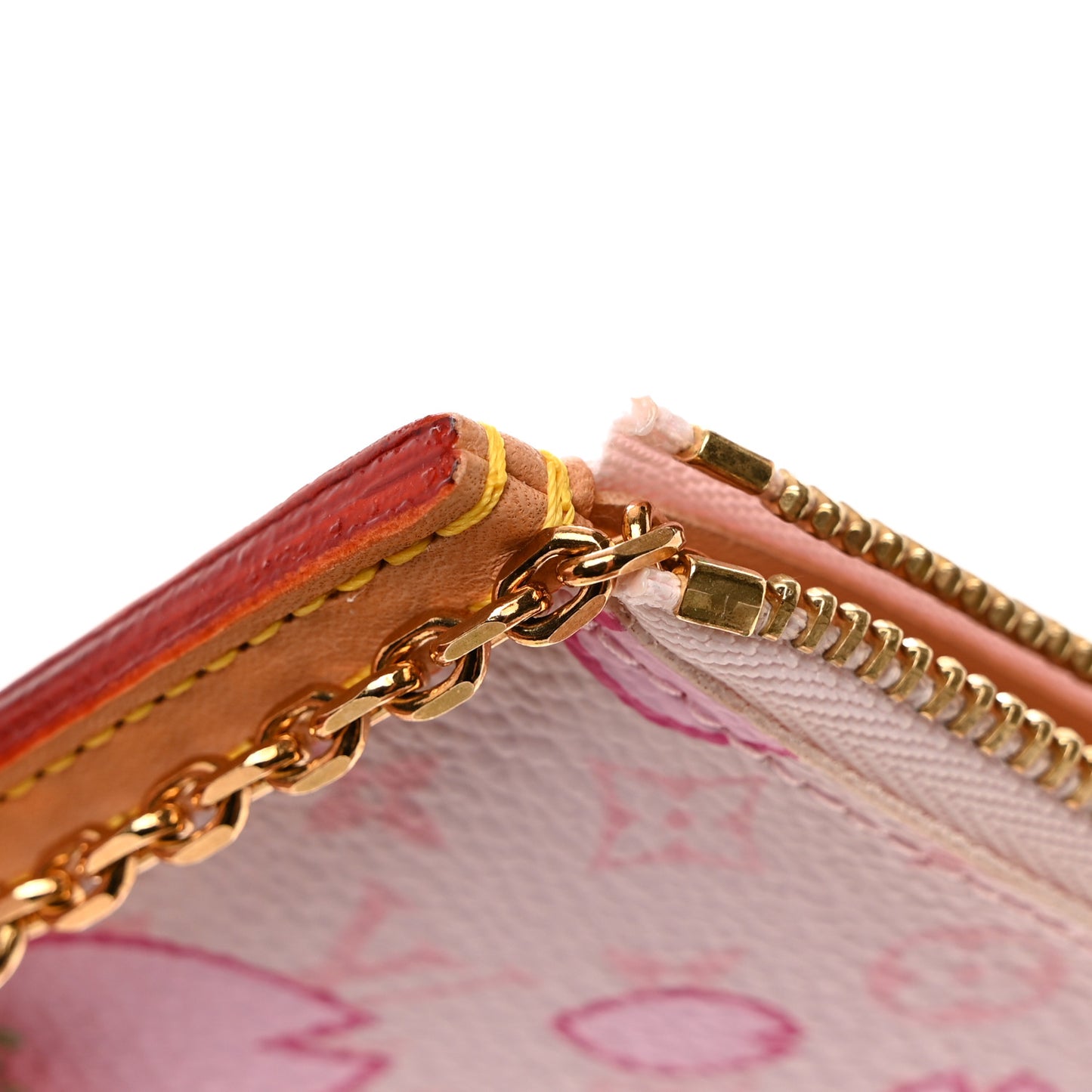 Monogram Cherry Blossom Key Pouch Pink
