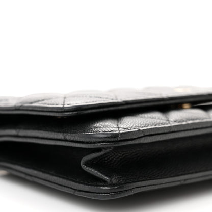 Chanel Caviar Quilted Wallet on Chain WOC Black 10 of 15